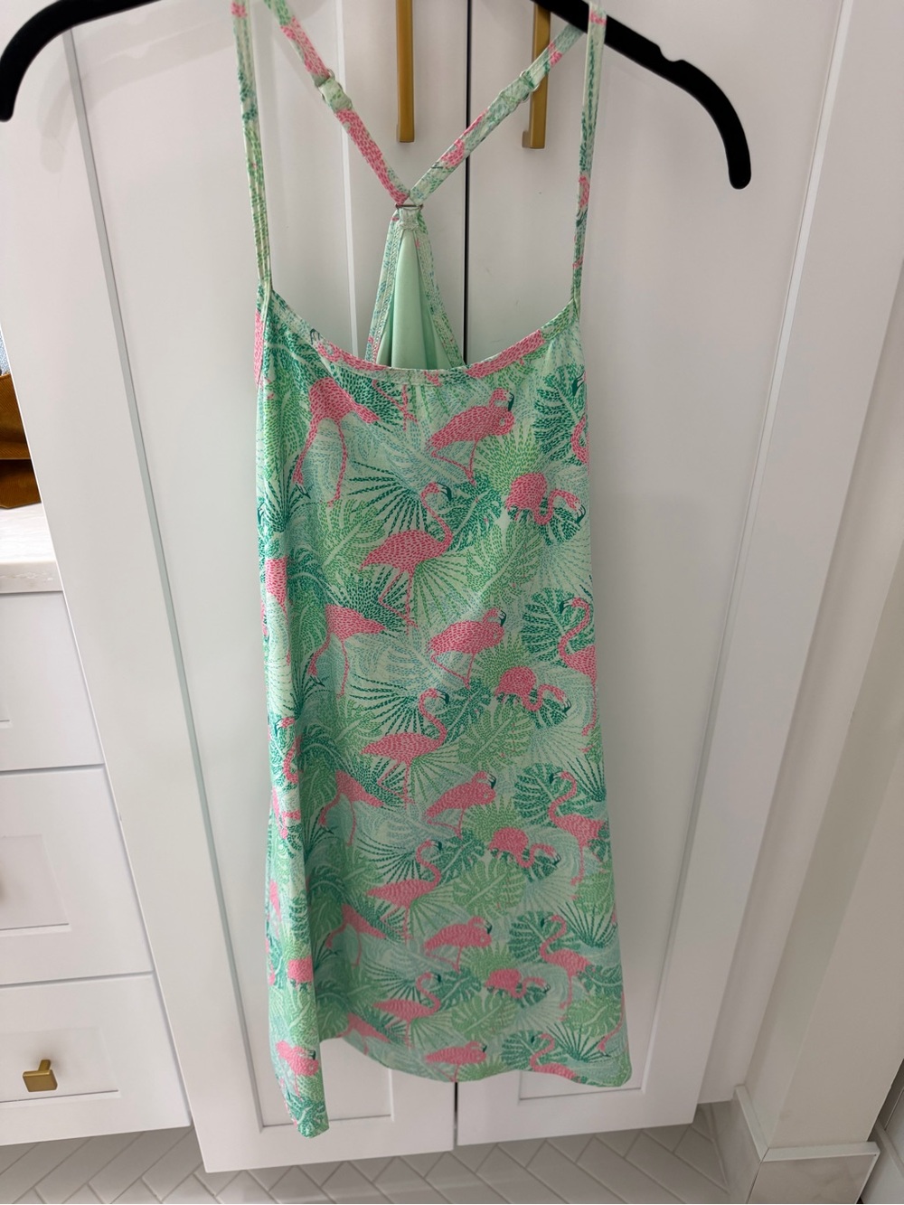 Kenny Flowers Mint Chemise with Pink Flamingo Print